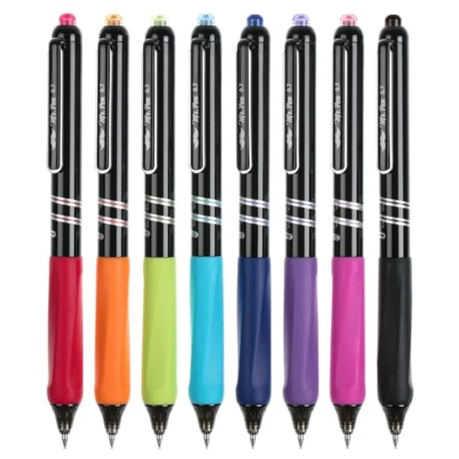 - Retractable Gel Pens, 8 Pack, Vibrant Barrels, Fast Dry, Colorful Ink Gel Pens Fine Point 0.7mm