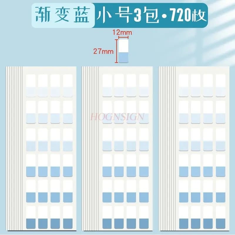 1pcs Morandi color gradient index label paper, middle and high school marks, sticky paper, sticky note paper
