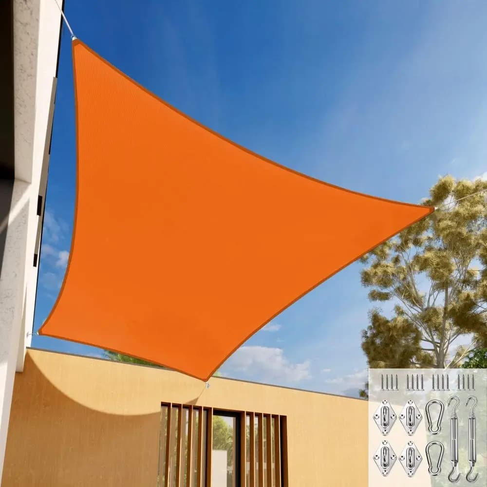 Vela Parasole da Esterno 3x7m con Protezione UV per Patio, Giardino e Terrazza (Arancione)