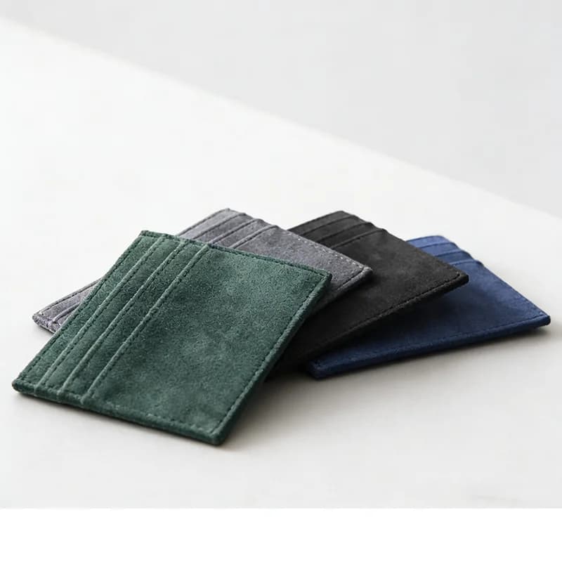 Portacarte Sottile in Pelle PU per Uomo e Donna, Portafoglio per Carte di Credito e Documenti con Protezione RFID, Nuovo Design