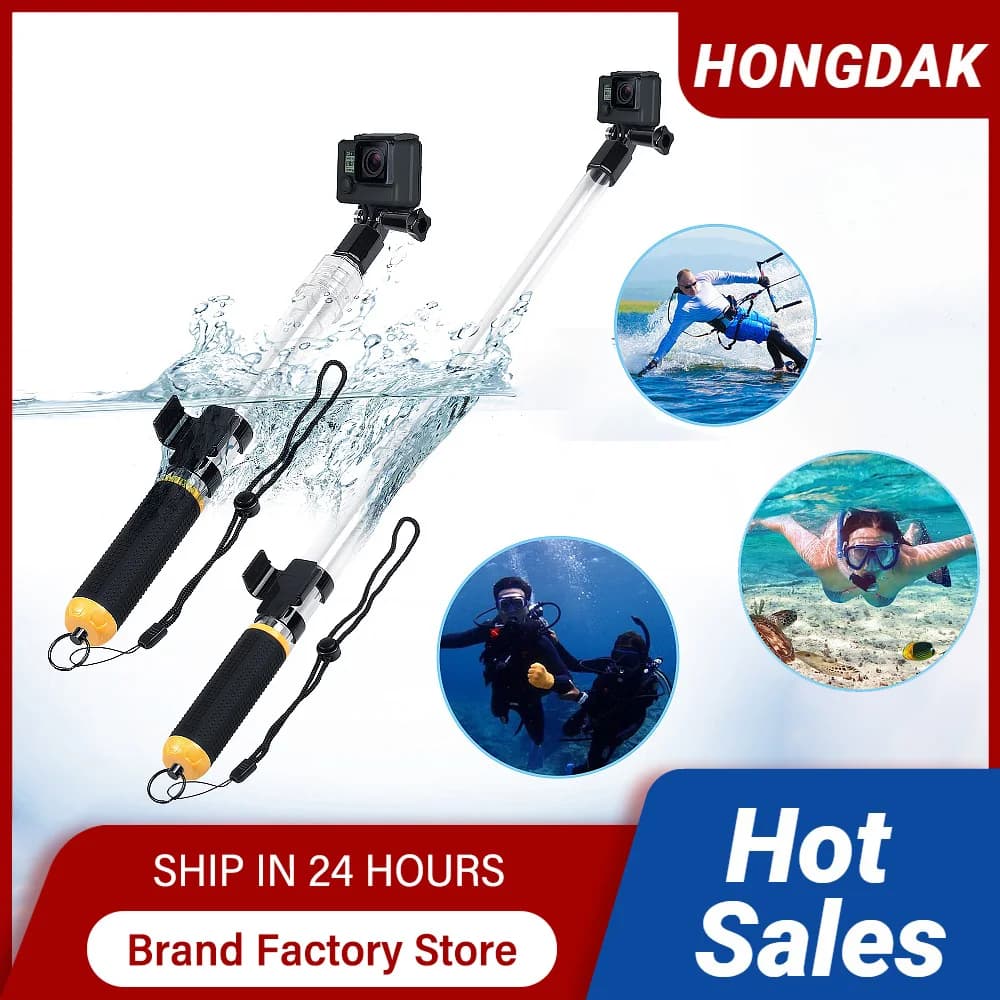 HONGDAK Transparent Waterproof Telescope Selfie Stick Treppiede Dive Rod for GoPro 11 10 9 8 7 6 Insta360 Osmo Action