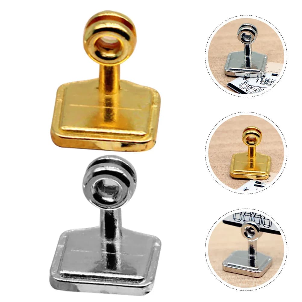 12 Pezzi Mini Porta Cartellini Prezzi in Lega, Espositore per Carte per Micro Paesaggi, Supporto per Etichette in Miniatura, Accessorio Decorativo