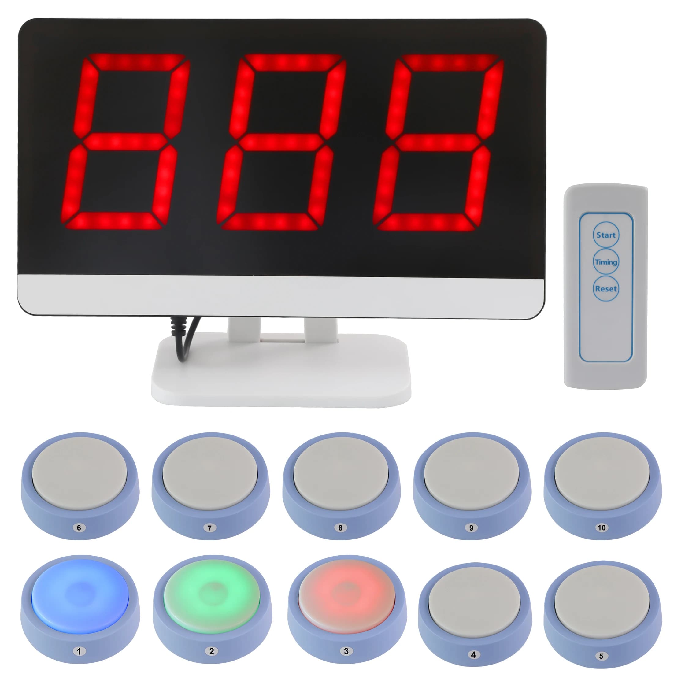 Sistema di Buzzer per Giochi con Quattro Colori, Tre Modalità di Risposta, Sistema di Buzzer per Quiz per Competizioni in Classe e Giochi di Famiglia