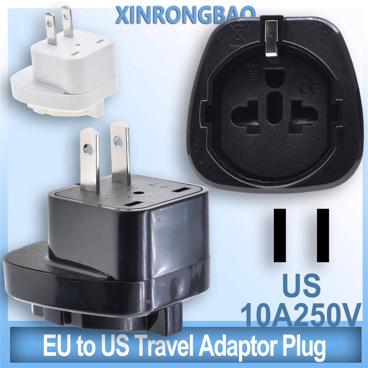 USA Canada messico giappone spina da viaggio adattatore di alimentazione Pin rotondo (EU/corea/Swiss/ Italy/US) a (USA) adattatore di alimentazione da viaggio universale USA
