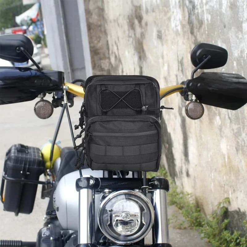Borse con manico per borsa con barra a T per manubrio stile club per Harley Dyna Softail Sportster XL Custom Cafe Racer Borsa per attrezzi con barra anteriore in PVC