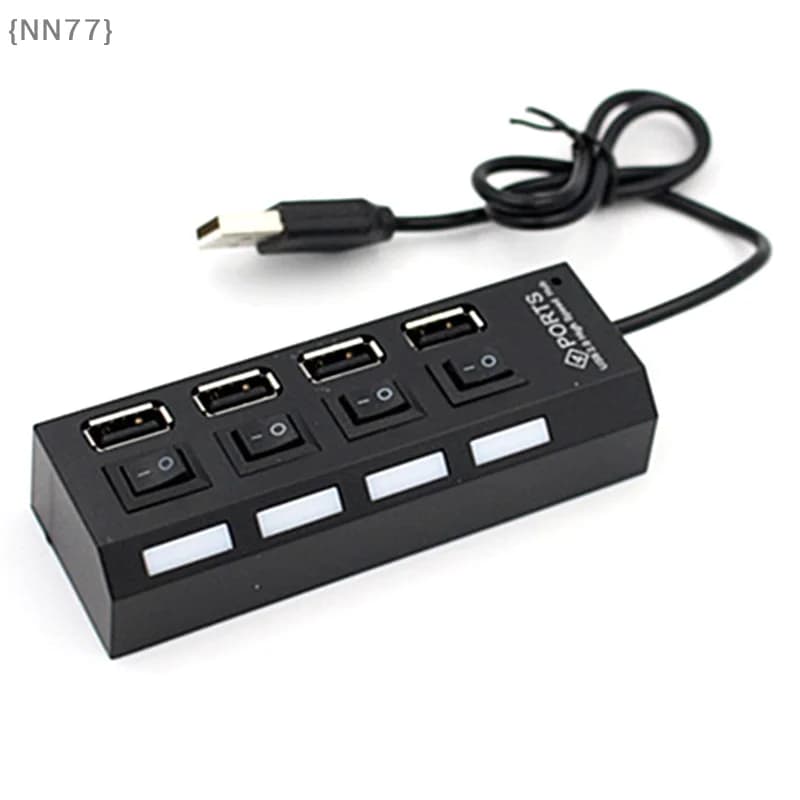 【Ja】 Hub USB a 4 porte - Plug & Play con interruttore indipendente, piccolo hub con prese per laptop