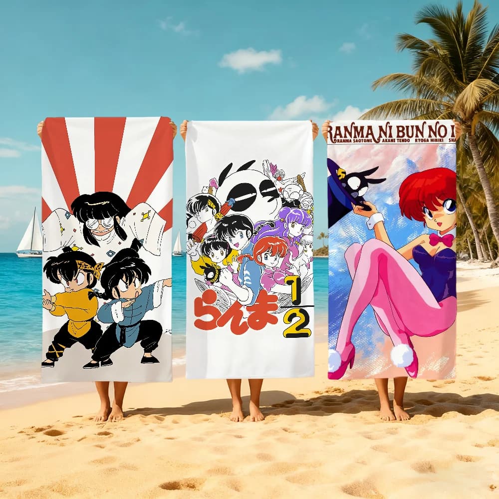 Asciugamano da spiaggia R-ranma-a, carino, ad asciugatura rapida, morbido, ideale per piscina, regalo per viaggi, palestra, doccia, campeggio, sport