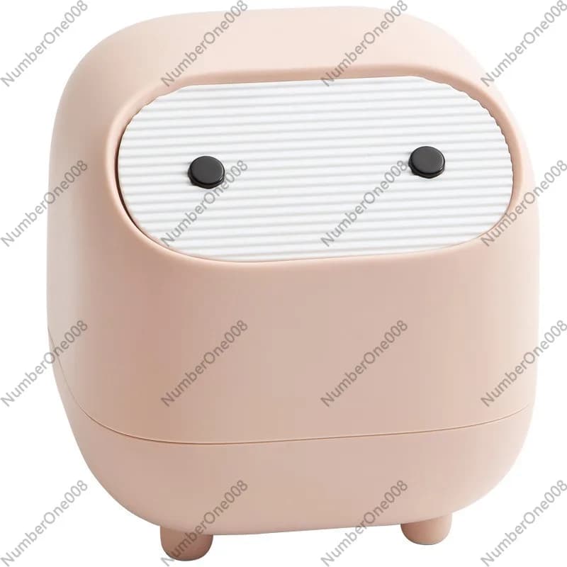 Cestino da scrivania Ninja con coperchio a pressione, mini cestino per ufficio e casa, grazioso piccolo cestino con coperchio per tavolo
