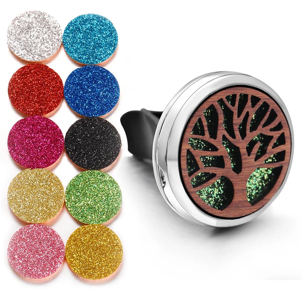 Nuovo Vintage Legno Albero della Vita Aromaterapia Gioielli Medaglione Ciondolo Auto Deodorante Olio Essenziale Diffusore Auto Clip Dropshipping