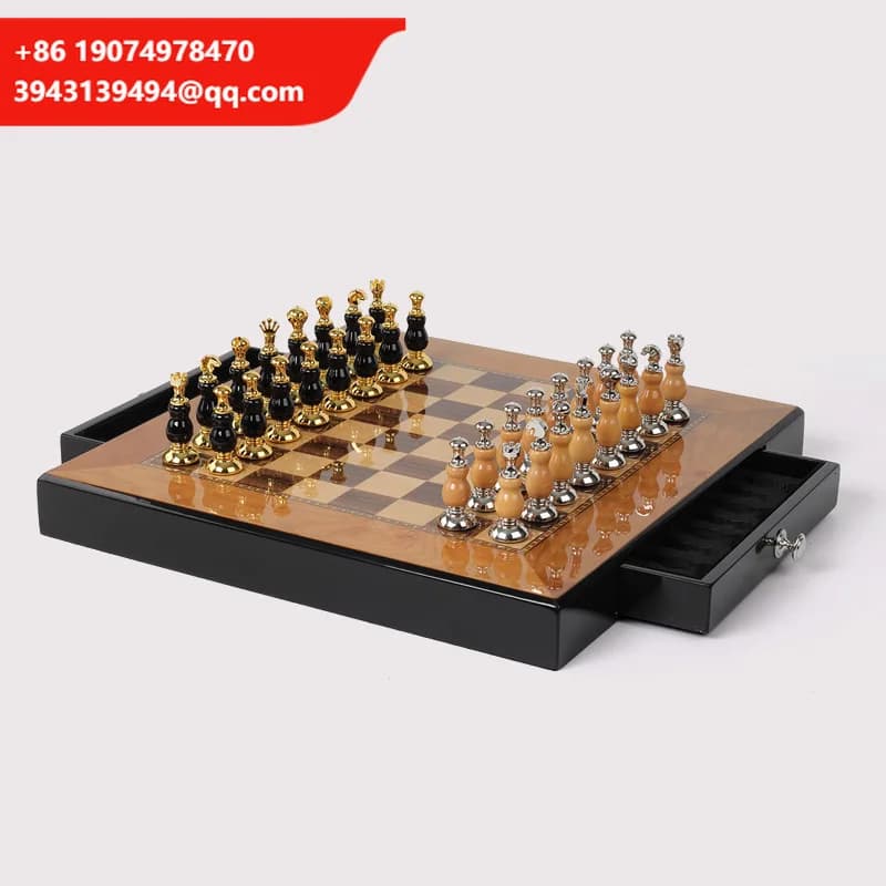 Set di Scacchi da Tavolo per Arredamento Casa, Ornamenti di Lusso, Sculture in Stile Europeo, Decorazioni per Giochi di Scacchi