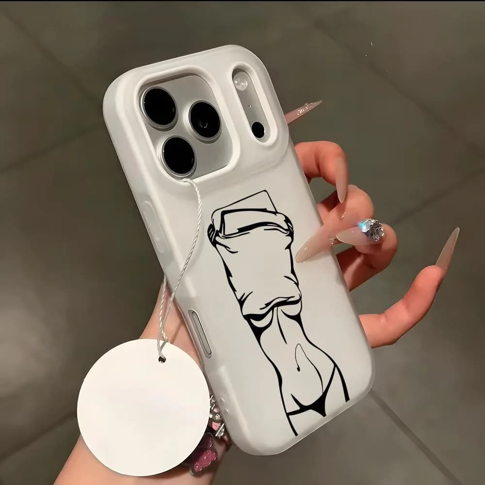 Fashion sexy beautiful woman Phone Case for iPhone 17 air 16 e 15 14 13 12 11 Pro Max Plus Candy Shockproof 2-in-1 Soft Case