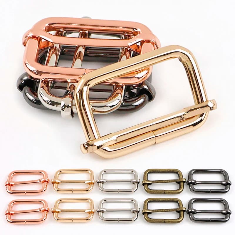 50/100 Pezzi Fibbie Metalliche 16-50mm per Collari per Cani, Kit Accessori per Cinghie Borse, Chiusure Scorrevoli, Ganci di Connessione, Accessori Fai da Te per Lavorazione Pelle