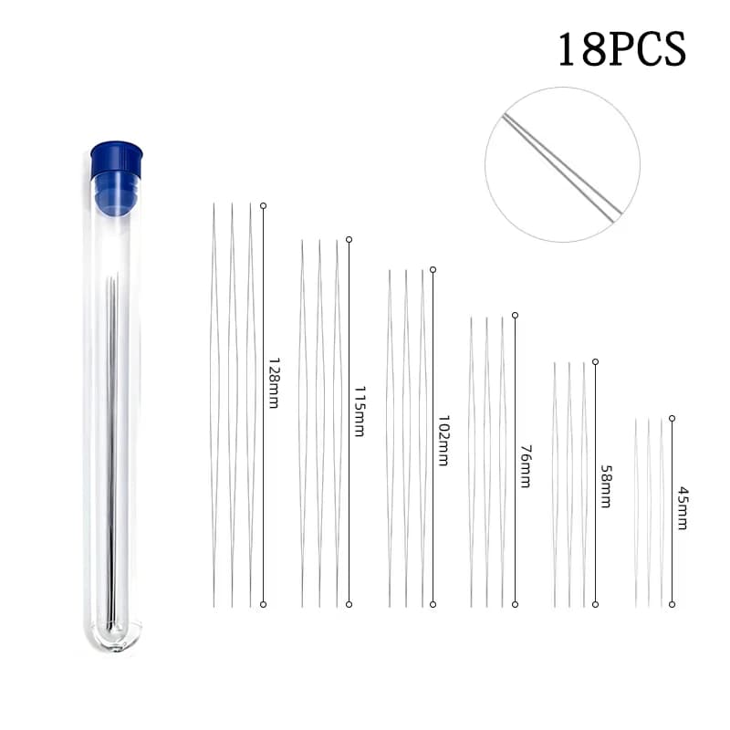 18Pcs Beading Needles Kit With Storage Box Jewelry Making Tools DIY Handmade Bracelet Necklace Earrings Craft Accessories Sewing