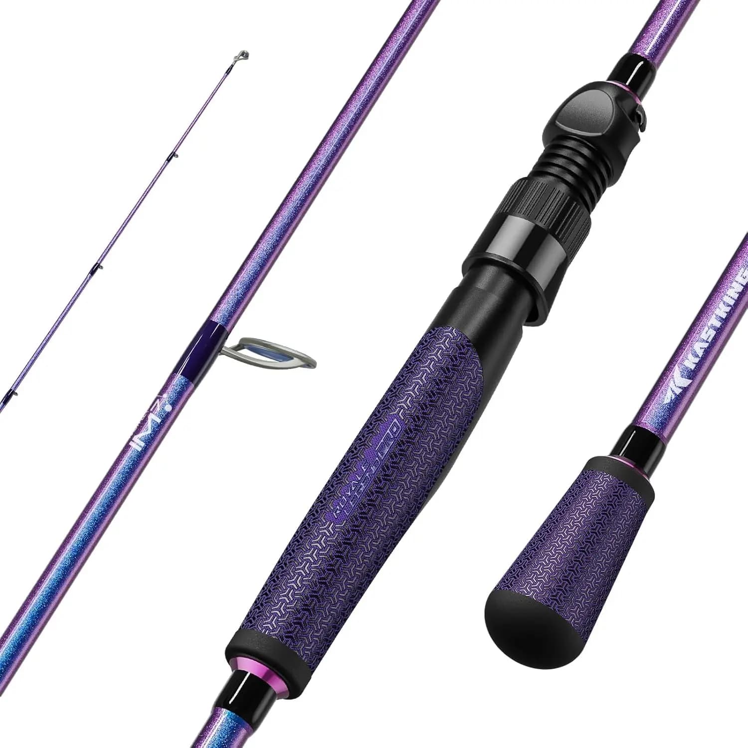 Canne da Pesca Pro Bass con Fusti in Grafite IM7, Anelli Fuji, Manici SlipLock, Sistema PTS, Impugnatura Personalizzata e Porta Amo