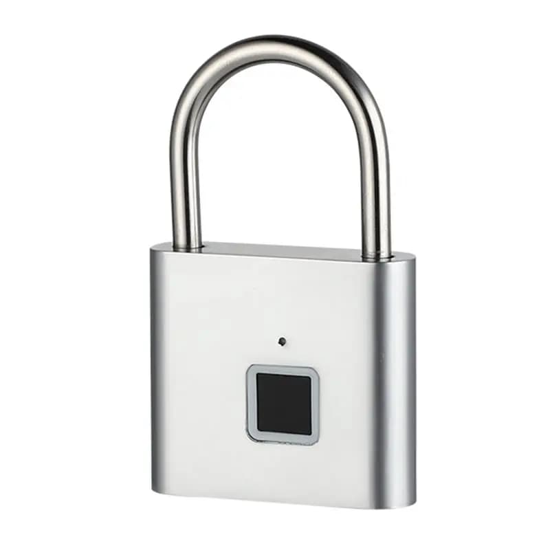 Lucchetto Intelligente ABZW con Impronta Digitale, Ricaricabile USB, Impermeabile, Sblocco in 0,2 Secondi, Funzione di Sicurezza B