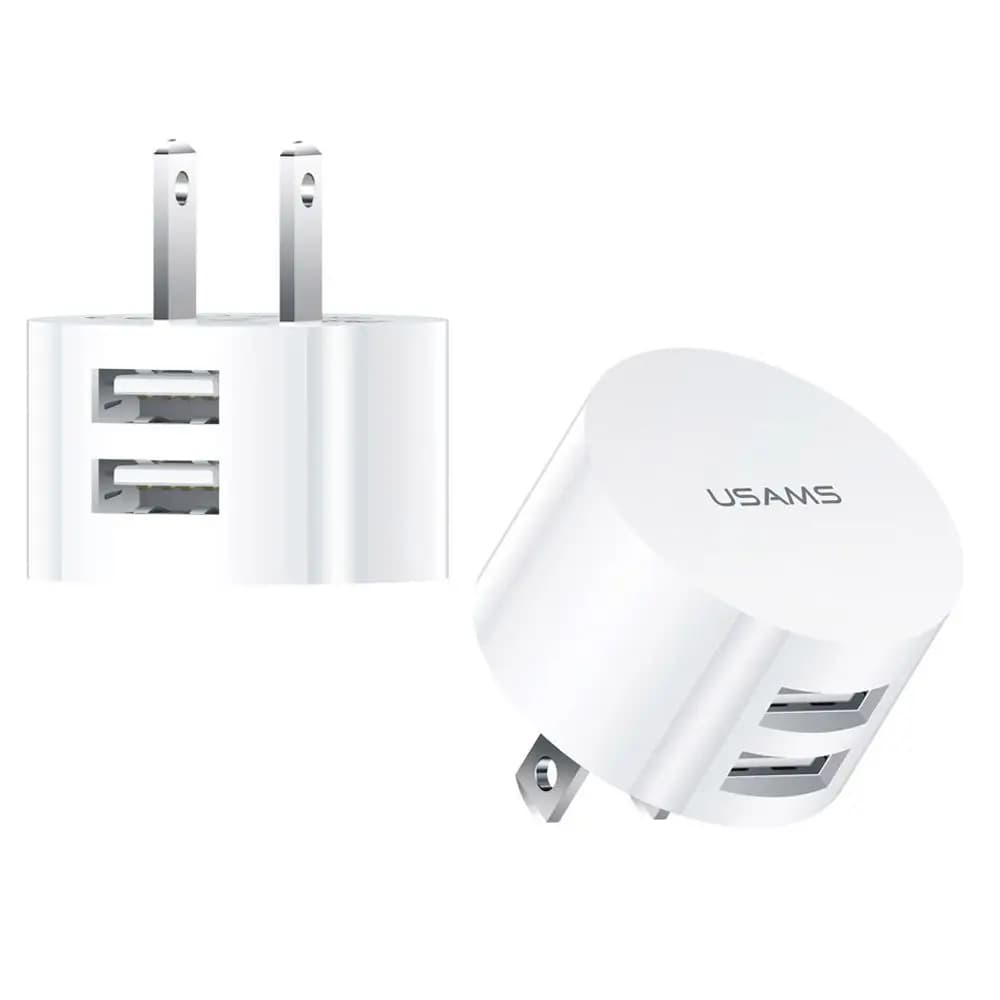 Round Mobile Phone Charging Quick Charge Charging Adapter Travel Charger Wall Charger Dual USB Charger