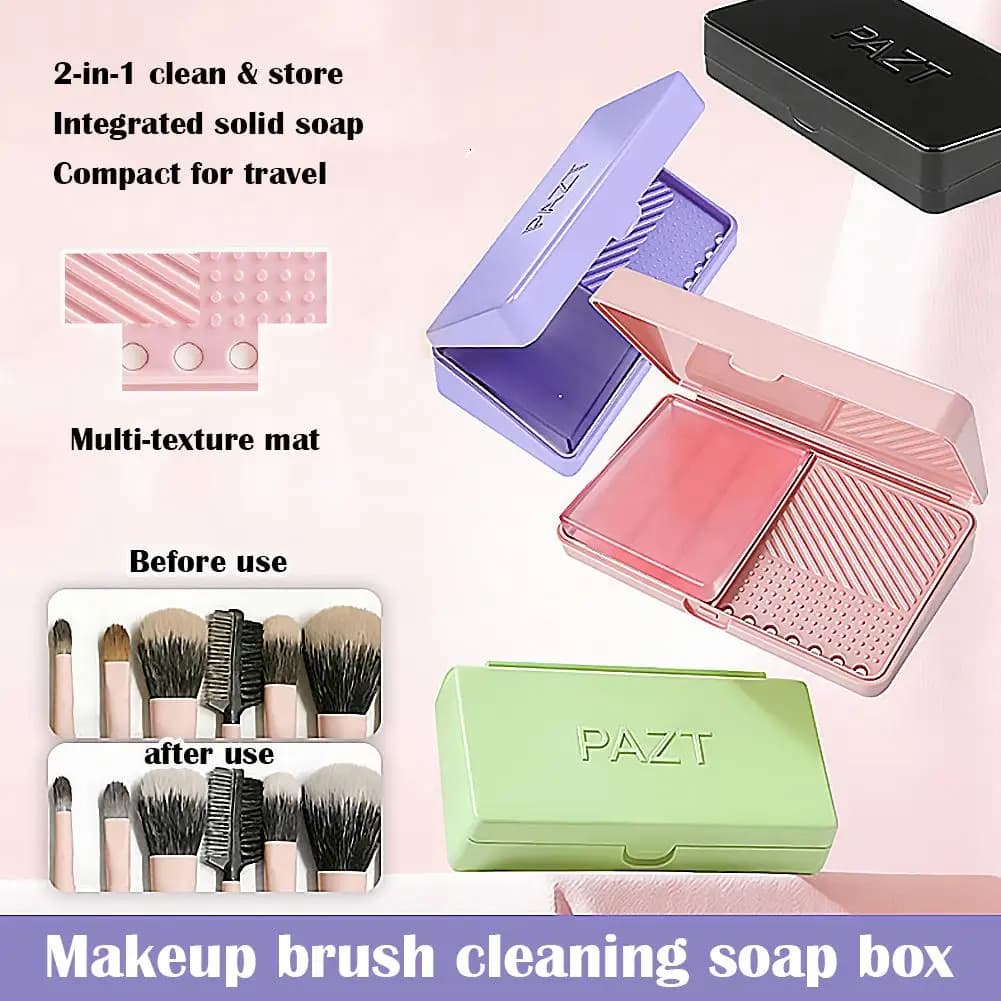 Makeup Brush Essential Oil Soap Concealer Brush Sponge Beauty Blender Puff Cleaner Portable Cleaning Tool Gadget