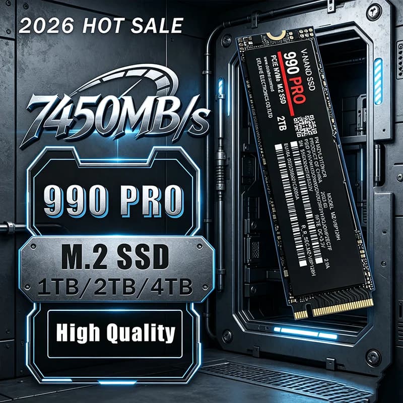 New 990 PRO 512TB-4TB PCle 4.0 NVMe M.2 SSD up to 7450MB/s Speed, Ideal for PS5 Console, Gaming Laptops & Desktops.