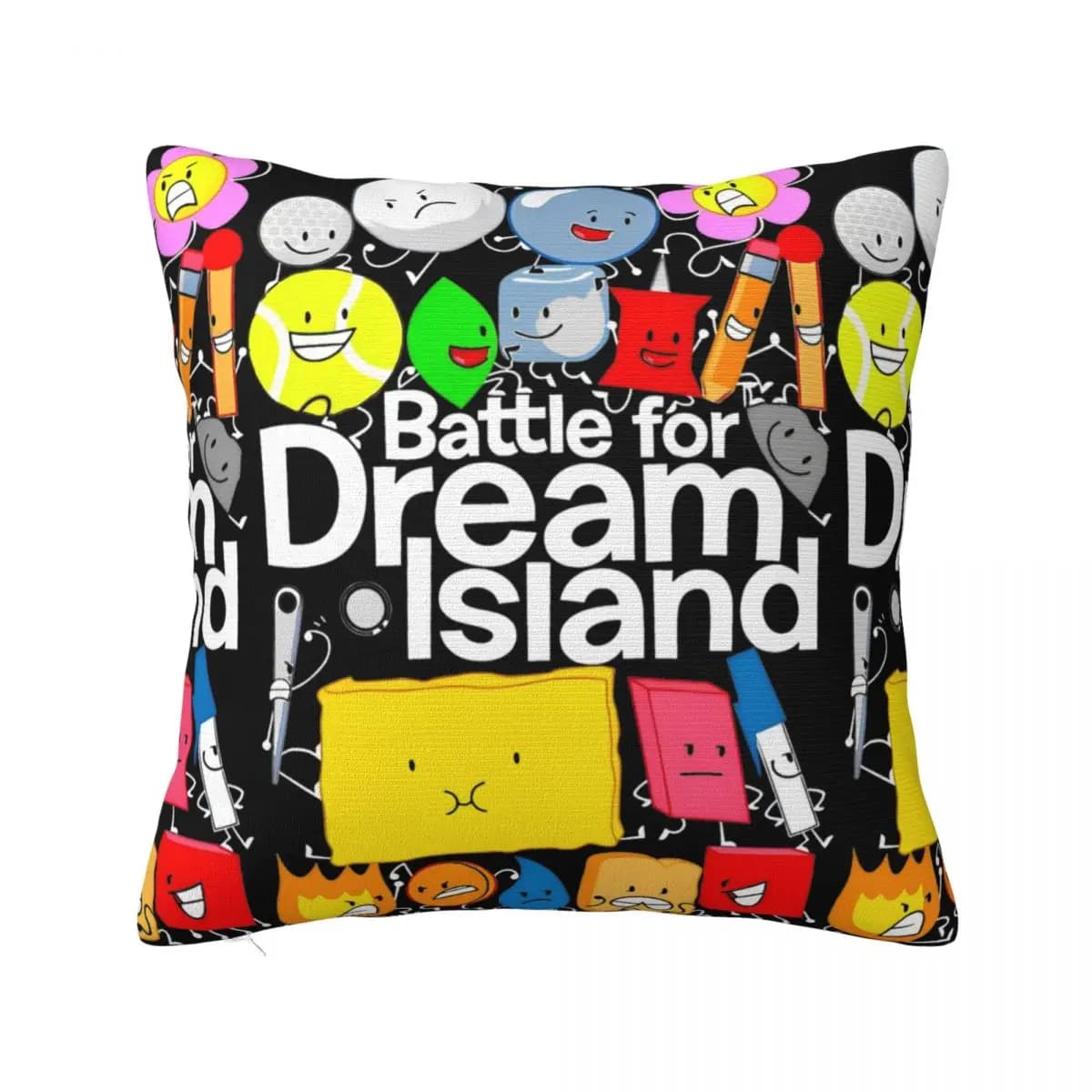 BFDI Inanimate Insanity Cartoon Federa Fodera for polyester pillow Battle for Dream Island Federa for car 40X40 cm