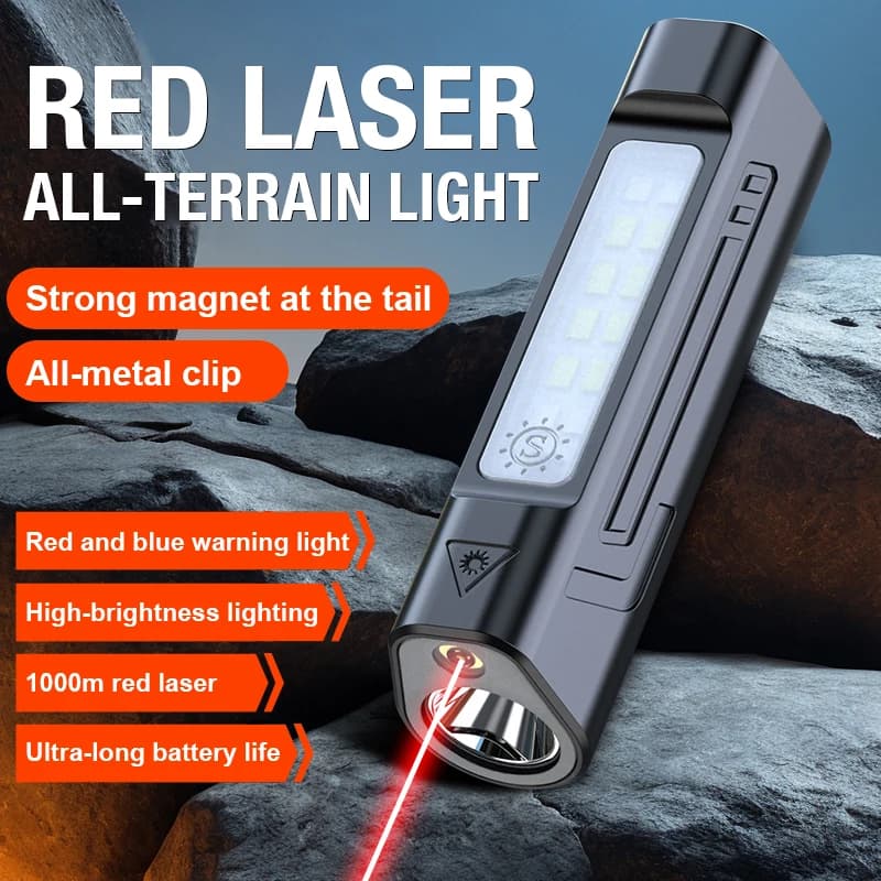 Lampada da lavoro multifunzionale per esterni con luce potente, portabilità, lunga durata della batteria, ricarica USB, luce con attacco magnetico