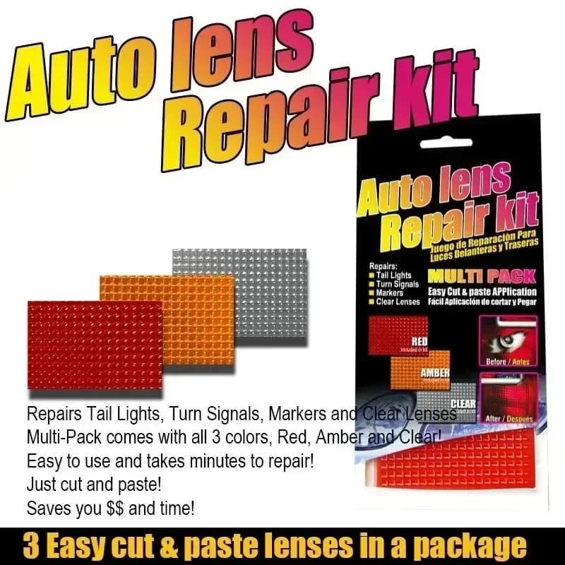 Auto Lens Repair Kit Light Repair Tool Sets Multi-Pack Car Stickers For Headlights Tail Lights Turn Signal Lights