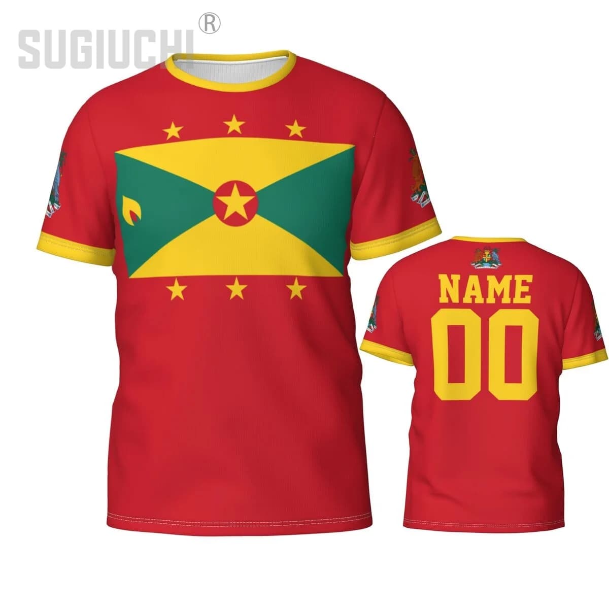 Nome personalizzato Numero Bandiera della Granala Emblema T-shirt 3D per uomo Donna T-shirt Abbigliamento della squadra Calcio Tifosi di calcio T-shirt regalo