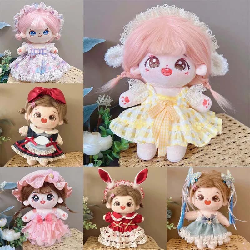Set di vestiti per bambole in cotone carino adorabile per vestiti per bambole idol da 20 cm Accessori per vestire vestiti per bambole fai da te Regali per i fan dei bambini