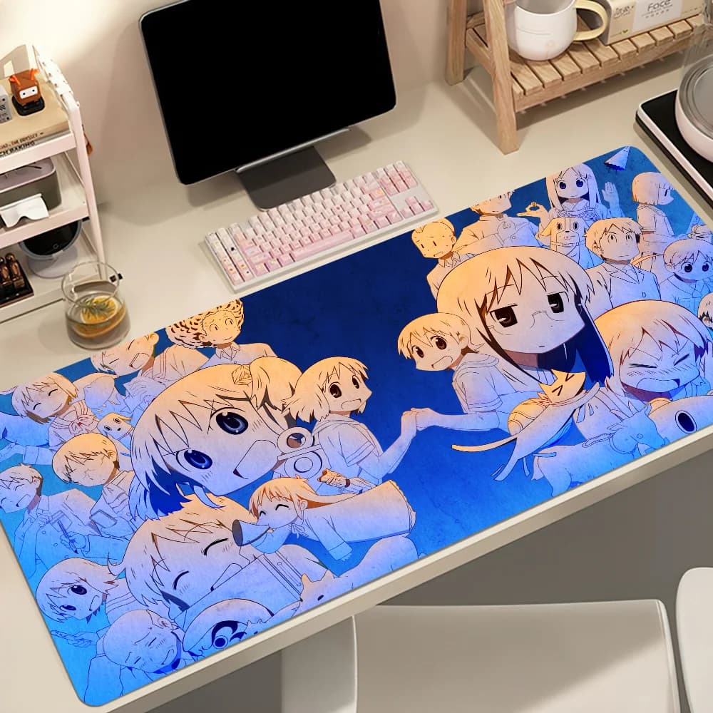 Nichijou Manga Mouse Pad Non-slip Thickened MousePad Student Gaming Cushion Large Writing Lockedge Office