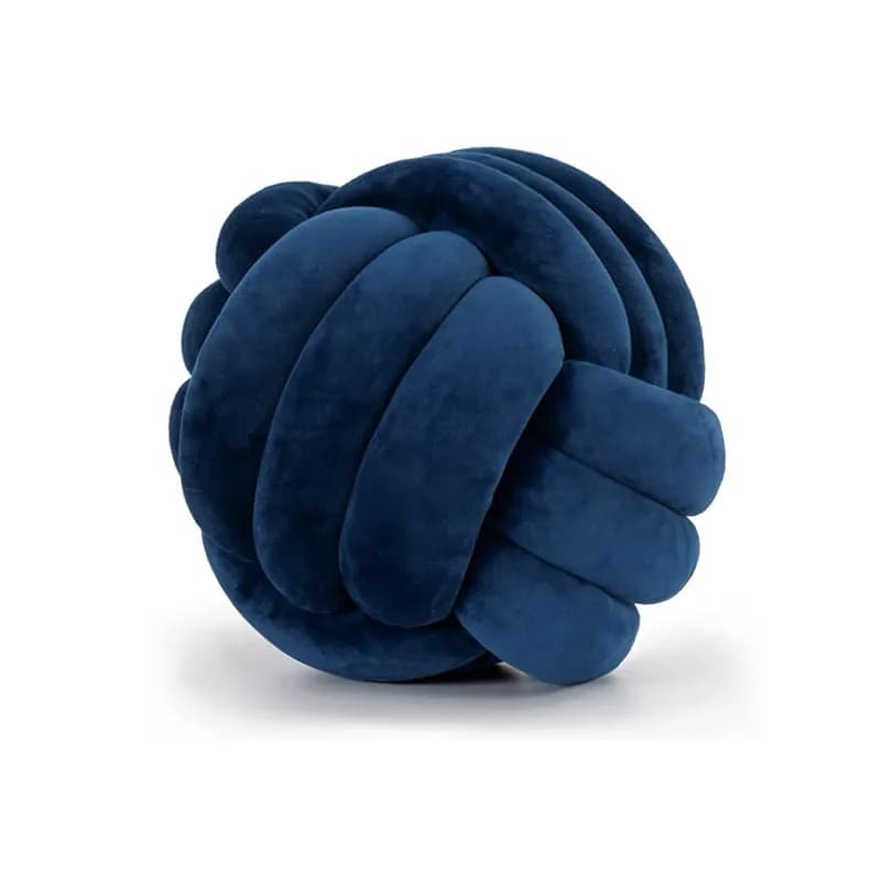 Cuscino Rotondo Annodato in Velluto - Cuscino Decorativo con Nappine per Divano, Letto, Soggiorno, Arredamento Boho