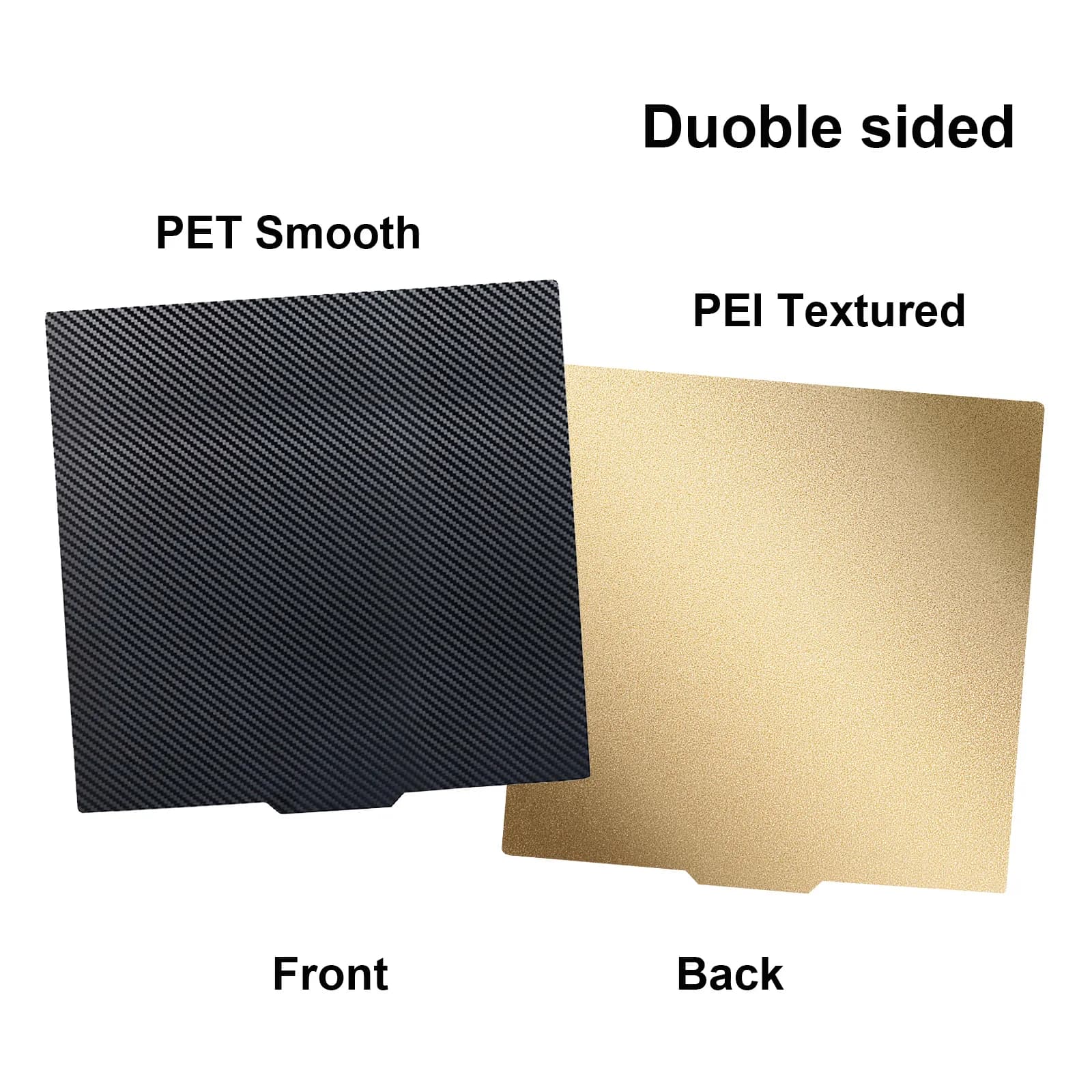 Double side PET + PEI steel sheet for springs magnetic plate 220/235/310/350 smooth structure heated bed 3D printer Ender 3 update