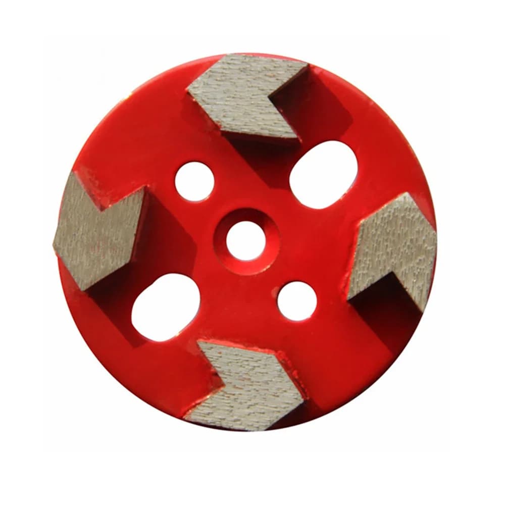 Tamponi abrasivi universali per pavimenti diamantati da 4" - Alta nitidezza con 5 fori e 4 segmenti a forma di freccia - Set di 12 pezzi
