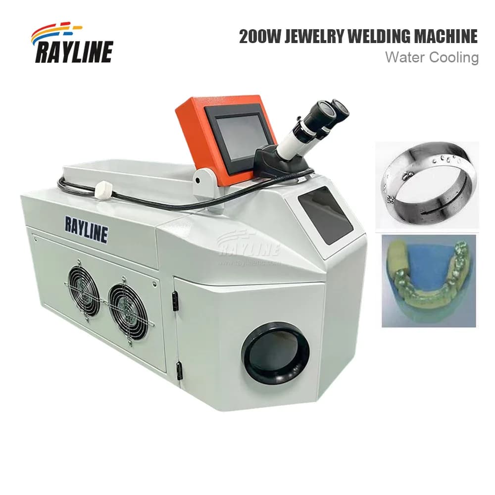 Saldatrice Laser YAG 200W 160J per Gioielli, Oro, Argento, Acciaio Inossidabile, Metallo, Dentale, Orologi con Microscopio