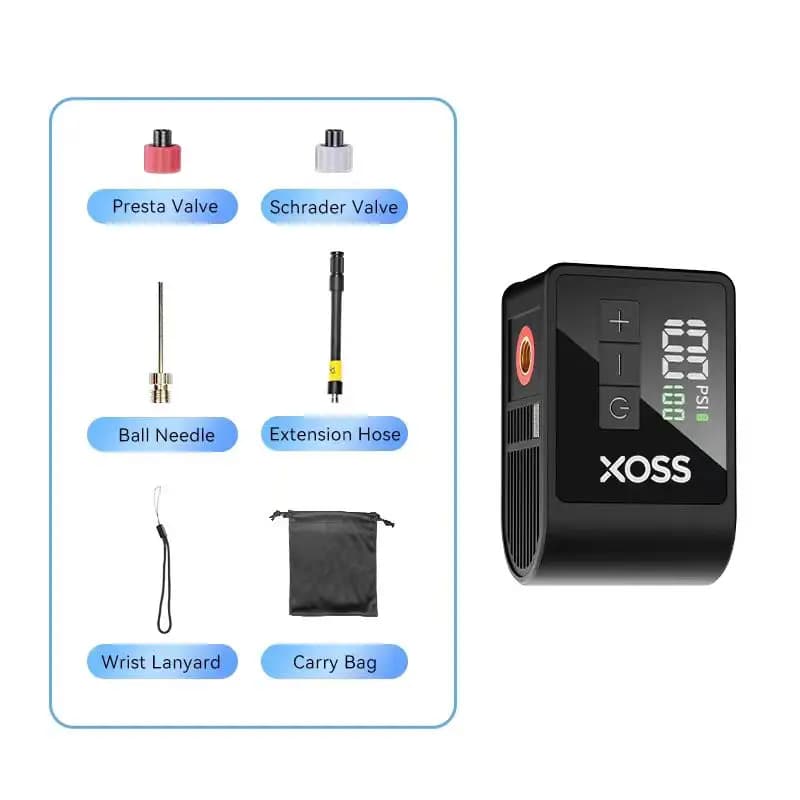 XOSS AirCube Pompa per bici elettrica 120PSI Compressore Mini Pompa di aria portatile Gonfiatore per pneumatici ricaricabile per accessori per biciclette a sfera