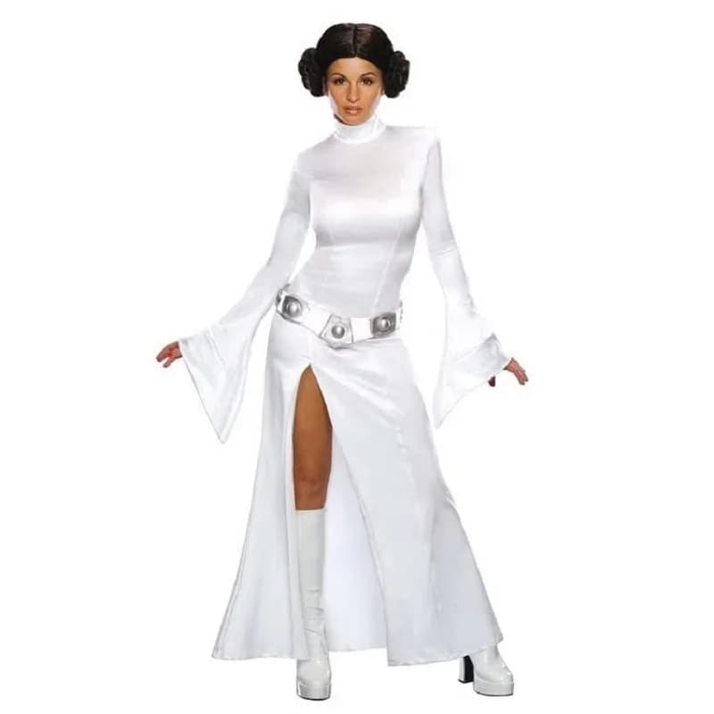 Film Leia Costume Cosplay Abito da principessa Leia Robe Abito da festa di carnevale di Halloween per donne adulte Realizzato su misura