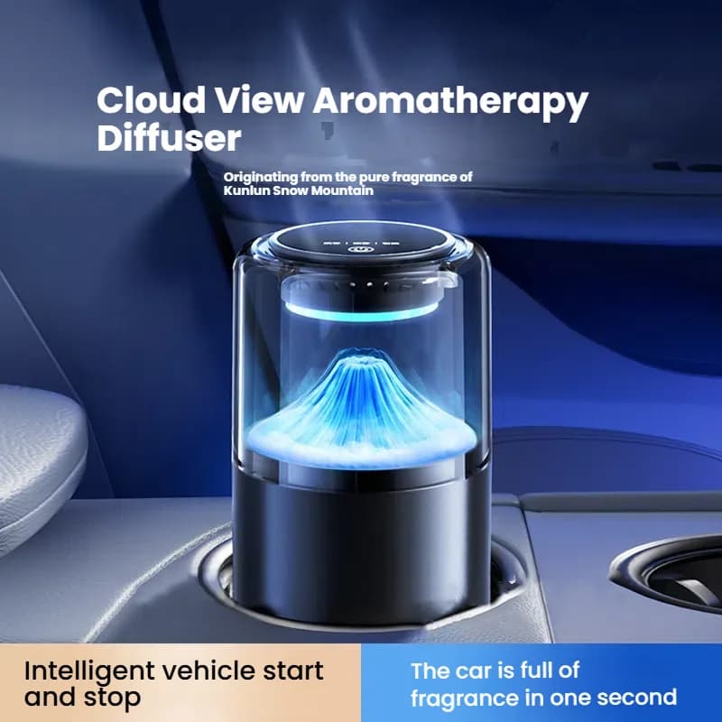 Model 2025 Smart Car Deodorant - Premium Vehicle Fragrance Device with Cloud-View Atomization, Fill Car with Fragr