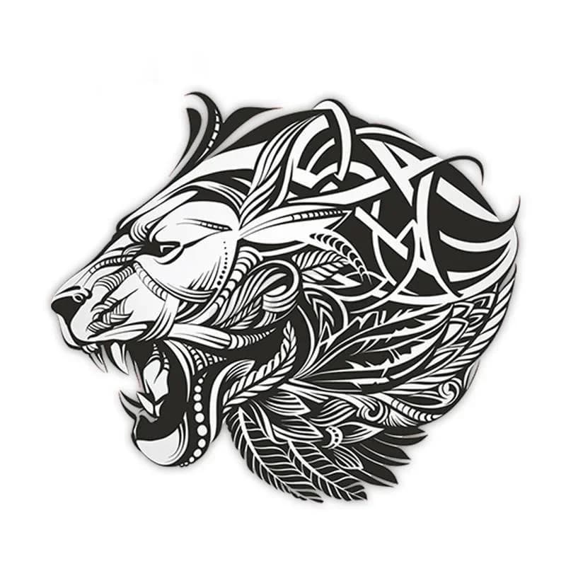 Car Stickers Decor decals for motorcycle decorative accessories for lions large creative personality waterproof PVC sun protection, 13cm * 13cm