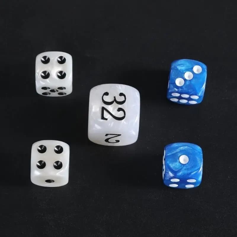 Eleganti Dadi, Set Dadi per Backgammon in Acrilico con Finitura Perlata per Gioco Casual e Competitivo