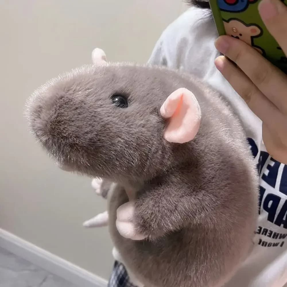Simpatico mouse da 35/50 cm, peluche, ramo di fiori di grandi dimensioni, bambola di topo, cartone animato, morbido animale, figura, regalo per bambini, compleanno