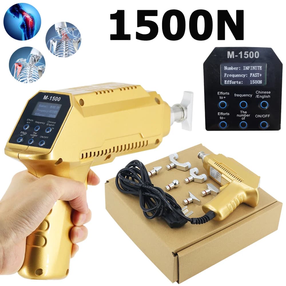 Electric Tool for Chiropractics, Vertebral Column Correction Gun, Intensive Therapy, Massage, 1500N