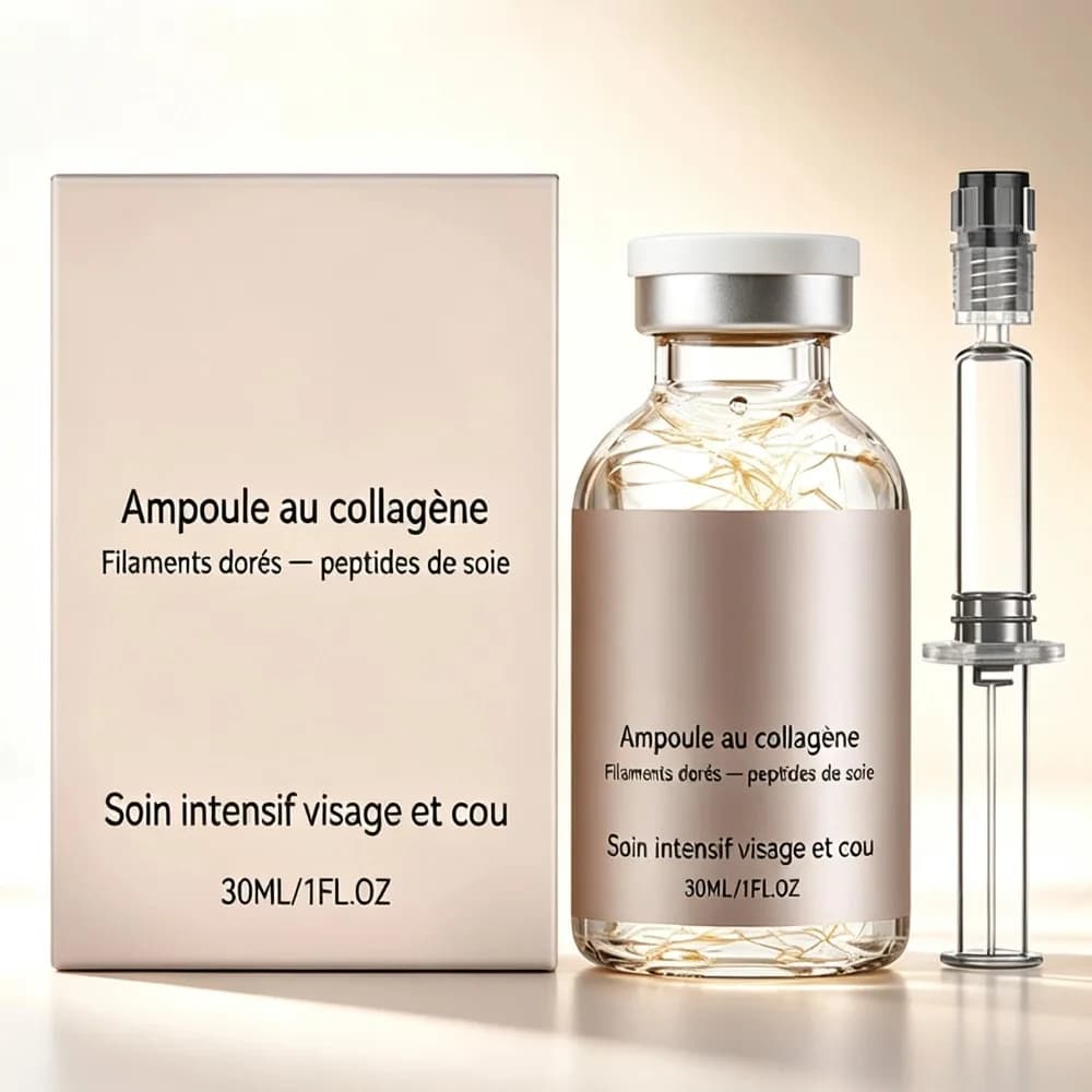 30ml Collagen Silk Peptide Firming Ampoule Face Serum Hydrating Moisturizing Serum Smooth Fine Lines Skincare for Dry Skin