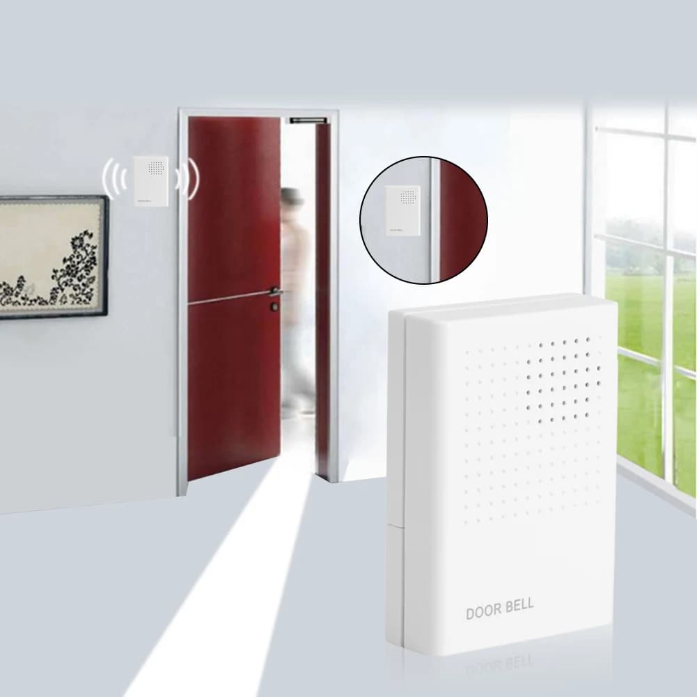 Campanello d'Allarme Cablato per Porta, Sistema di Controllo Accessi Domestico, Campanello di Benvenuto per Ospiti