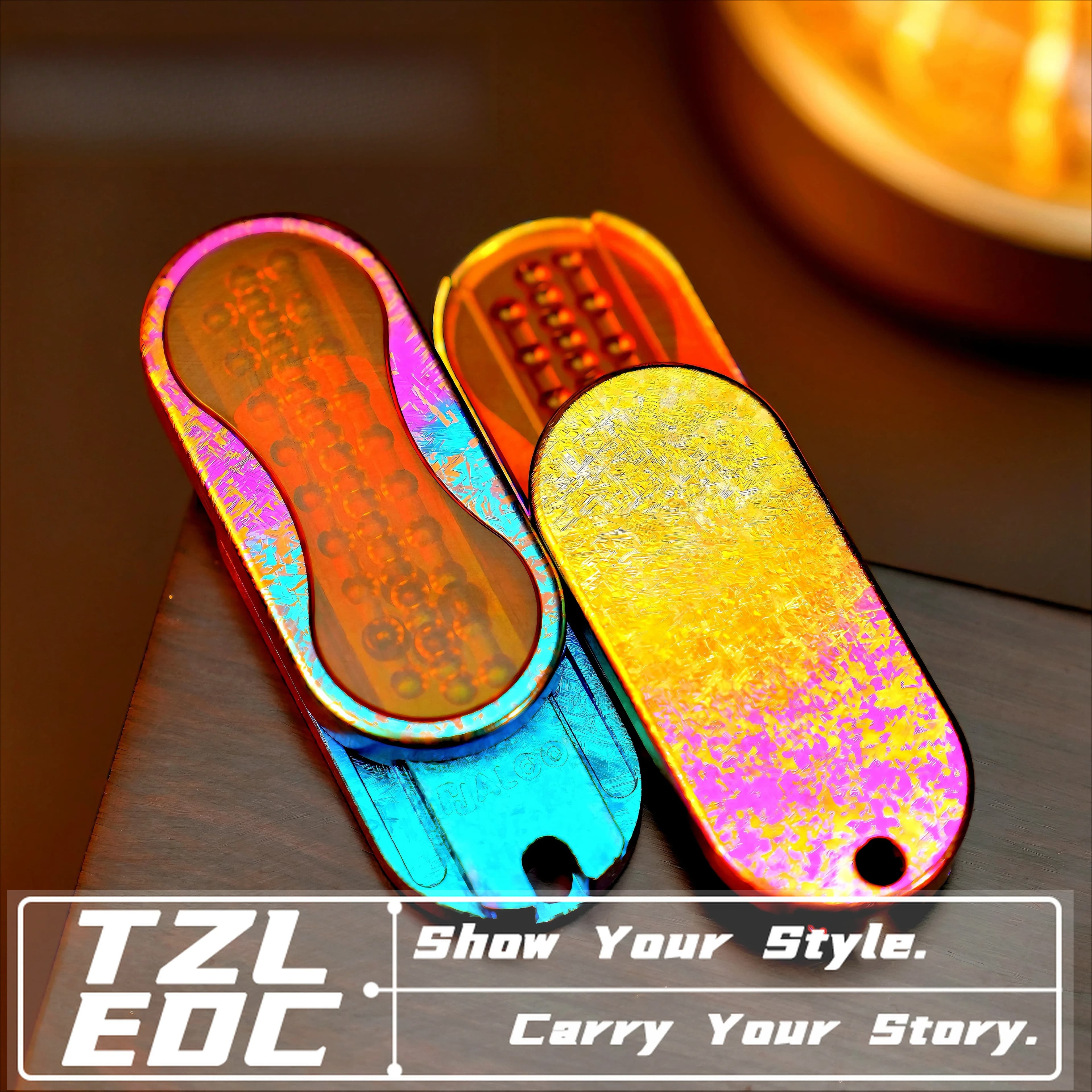 EDC Mechanical Push Card Decompression Toy, Black Tech Stress Relief Handheld Hand Piece Finger Spinner Fidget Gadget