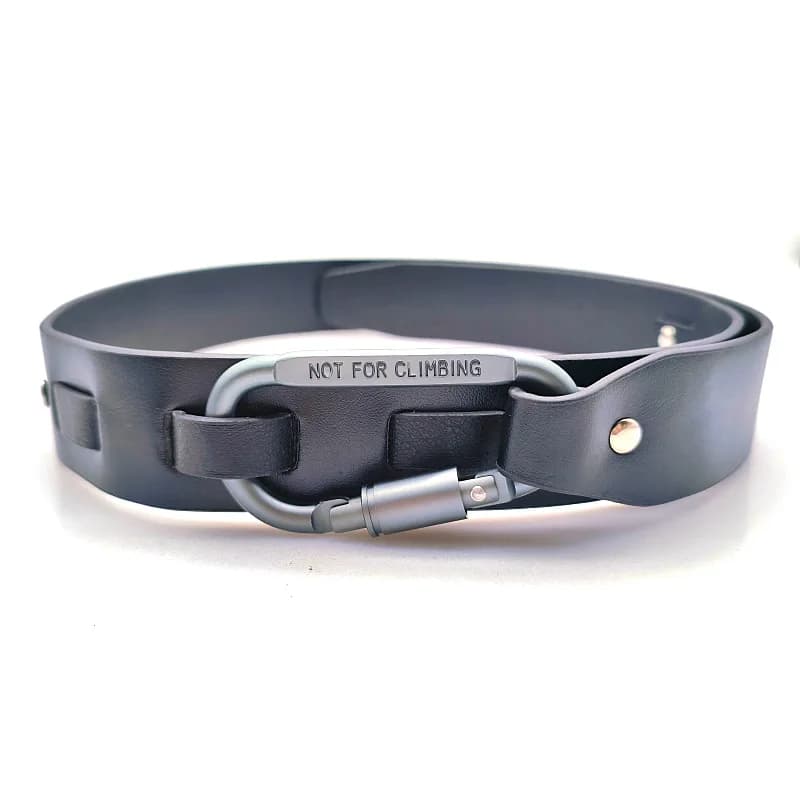 Novelty Mountaineering Buckle Buckle Trend Belt Punk Ins Men And Women Black Functional Pu Belt Jeans Decorative Belt