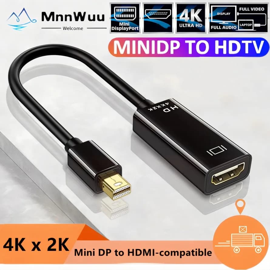 Adattatore compatibile Mini DP a HDMI Convertitore compatibile da Thunderbolt a 4K HDMI per proiettore monitor TV portatile superficie MacBook