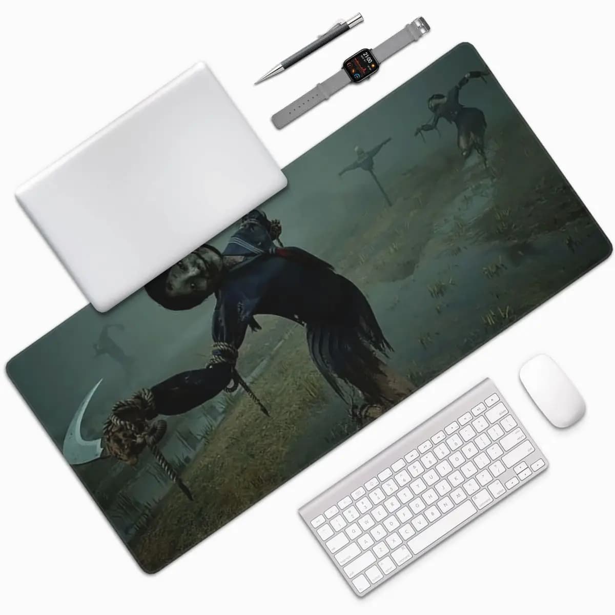 Tappetino per mouse grande Game Silent Hill Anime, tappetino per tastiera e mouse per computer, tappetino da gioco per PC e laptop, accessori da ufficio, tappetini da tavolo