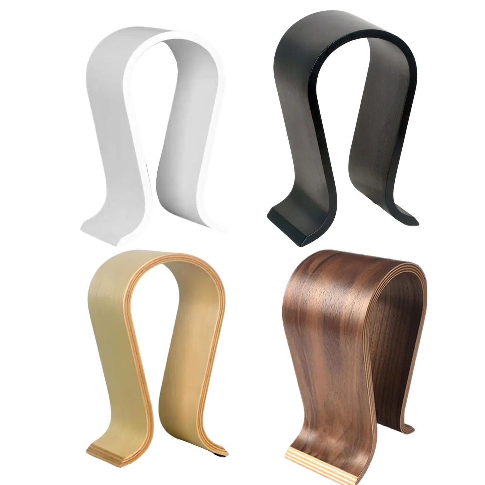Supporto per cuffie in legno espositore per cuffie da scrivania per cuffie da gioco per PC marito