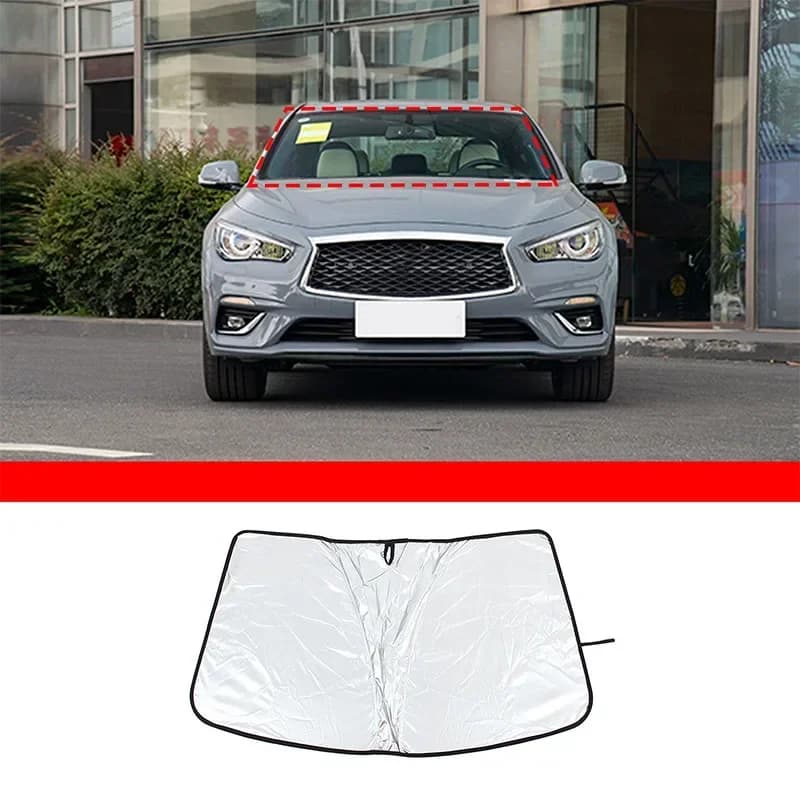 Parasole per Auto, Protezione UV per Parabrezza Anteriore, Accessori Auto per Infiniti Q50L Q60 2017-2023