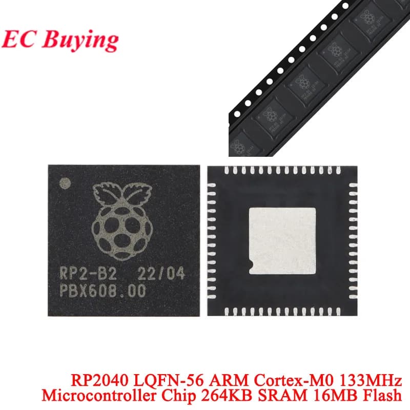 1-10 Pezzi RP2040 LQFN-56 QFN-56 Raspberry Pi (Raspberry Pie) ARM Cortex-M0 133MHz RAM 264KB MCU/MPU/SOC Microcontrollore Chip IC