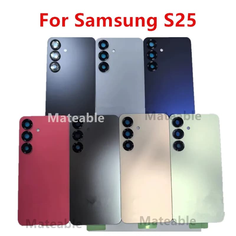 S 25 Custodia per Samsung Galaxy S25 S931 Cover posteriore per batteria in vetro Riparazione Sostituisci la custodia posteriore della porta + obiettivo della fotocamera