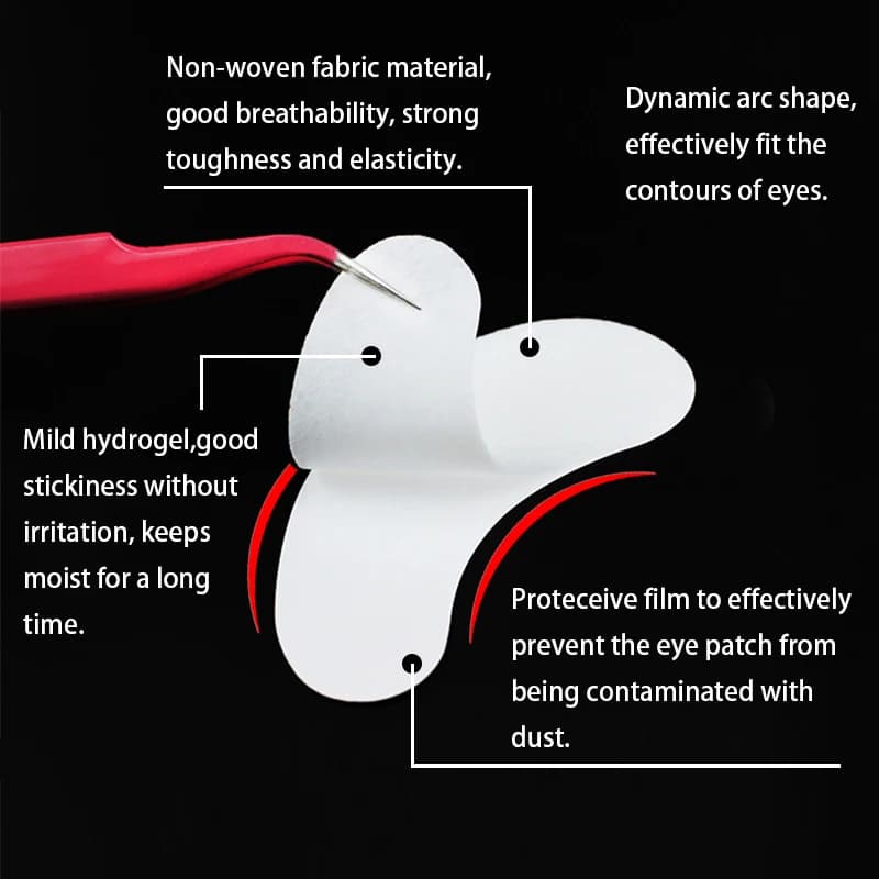 Beautiful for disposable eyes, eye stickers without hair for eyelash extensions and makeup applications